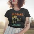 Ehemann Papa 45 Jahre Alte Legende, Retro Vintage Frauen Tshirt zum 45. Geburtstag Geschenke für Sie