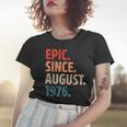 Epic Since August 1976 46 Jahre Alt 46 Geburtstag Vintage Frauen Tshirt Geschenke für Sie