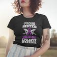 Epilepsy Warrior Sister Epileptic Seizure Disorder Advocate Women T-shirt Gifts for Her
