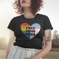 Free Mom Hugs With Rainbow And Transgender Flag Heart Women T-shirt Gifts for Her