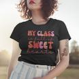 Groovy Teacher Valentine Back To School 100 Days Of School V4 Women T-shirt Gifts for Her