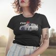 Herren Schwarz Frauen Tshirt mit Evo 7 Auto-Print, Motorsport Design Geschenke für Sie