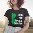 Hes My Lucky Charm Funny St Patricks Day Couple Women T-shirt Gifts for Her