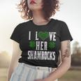 I Love Her Shamrocks Funny Couples St Patricks DayShirt Women T-shirt Gifts for Her