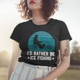 Id Rather Be Ice Fishing Lustige Winterangeln Herren Damen Frauen Tshirt Geschenke für Sie