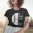 In Jesus Name Christmas Christian I Play Baseball Player Women T-shirt Gifts for Her