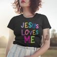 Jesus Loves Me Religious Christian Catholic Church Prayer Women T-shirt Gifts for Her