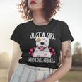 Just A Girl Who Loves Pitbulls Pitty Dog Puppy Dad Mom Women T-shirt Gifts for Her