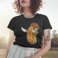 Lustiges Hot Dog Dabbing Frauen Tshirt, Tanzendes Würstchen Design Geschenke für Sie