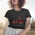 Merry Christmas Buffalo Truck Tree Red Plaid Family Matching Women T-shirt Gifts for Her