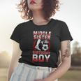 Middle Sister Of The Birthday Boy Soccer Player Bday Women T-shirt Gifts for Her