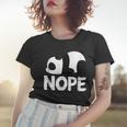 Nope Not Today Lazy Panda Animal Womens Girls Gift Women T-shirt Gifts for Her