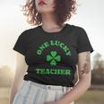 One Lucky Teacher Shamrock St Patricks Day Irish Teacher Women T-shirt Gifts for Her
