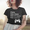 Papa Vater Mythos Legende Gamer Zocker Langarmshirt Frauen Tshirt Geschenke für Sie