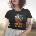 Pepaw Shark Vintage Papa Opa Vatertag Geschenke Frauen Tshirt Geschenke für Sie