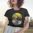 Radfahrer-Silhouette Frauen Tshirt im Retro-Stil der 70er, Vintage-Design Geschenke für Sie