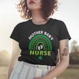 Rainbow Postpartum Mother Baby Nurse St Patricks Day Women T-shirt Gifts for Her