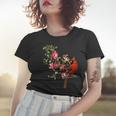 Red Cardinal Bird And Pink Flowering Dogwood Blossoms Women T-shirt Gifts for Her