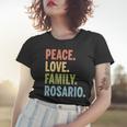 Rosario Last Name Peace Love Family Matching Women T-shirt Gifts for Her