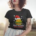Ugly Christmas Sweater Burger Happy Holidays With Cheese V16 Women T-shirt Gifts for Her