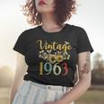 Vintage 1963 Sunflower 60Th Birthday Awesome Since 1963 Women T-shirt Gifts for Her