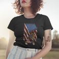 Vintage American Flag Horse Dad Mom Horse Lover 4Th Of July Women T-shirt Gifts for Her