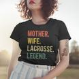 Vintage Mutter Frau Lacrosse Legende Retro Lacrosse Mädchen Frauen Tshirt Geschenke für Sie