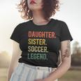 Vintage Tochter Schwester Fußball Legende Retro Fußball Frauen Tshirt Geschenke für Sie