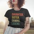 Vintage Tochter Schwester Gaming Legend Frauen Tshirt, Retro Gamer Girl Design Geschenke für Sie
