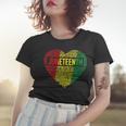 Womens Junenth Heart Black Pride Freedom Day 1865 June 19Th Women T-shirt Gifts for Her