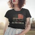 Womens Ultra Maga Funny Anti Biden Us Flag Pro Trump Trendy Women T-shirt Gifts for Her
