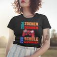 Zum Zocken Geboren Zur Schule Gezwungen I Konsole Gamer Frauen Tshirt Geschenke für Sie