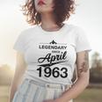 60 Geburtstag 60 Jahre Alt Legendär Seit April 1963 V2 Frauen Tshirt Geschenke für Sie