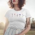 Bisexual Wildflowers Cute Pride Flowers Women T-shirt Gifts for Her