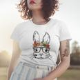 Cute Mom N Girls Easter Bunny With Glasses Leopard Print Gift For Womens Women T-shirt Gifts for Her