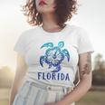 Florida Sea Turtle Florida Hibiscus Women T-shirt Gifts for Her