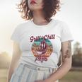 Grill And Chill Vacation Retro Sunset Women T-shirt Gifts for Her