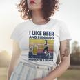 I Like Beer And Running And Maybe 3 People Retro Vintage Gift For Womens Women T-shirt Gifts for Her