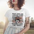 Messy Buns & Loaded Guns Raising Lions Usa Pro Gun Mom Women T-shirt Gifts for Her
