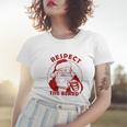 Respect The Beard Santa Claus Funny Christmas Women T-shirt Gifts for Her