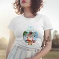 Tropischer Weihnachtsmann Frauen Tshirt, Weihnachten im Juli Design Geschenke für Sie