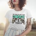 Two Things We Dont Chase Cowboys And Tequila Cowhide Retro Women T-shirt Gifts for Her