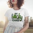 Womens Shamrock One Lucky Teacher St Patricks Day School Women T-shirt Gifts for Her