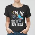 16 Year Old Gift Cool 16Th Birthday Boy Gift For Monster Truck Car Lovers Women T-shirt