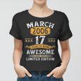 17 Geburtstag Geschenke Mann Frau Jahrgang März 2006 Frauen Tshirt