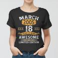 18 Geburtstag Geschenke Mann Frau Jahrgang März 2005 Frauen Tshirt