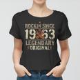 1963 Vintage Geburtstag Rock And Roll Heavy Metal Gesch Frauen Tshirt
