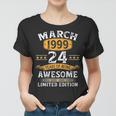 24 Geburtstag Geschenke Mann Frau Jahrgang März 1999 Frauen Tshirt