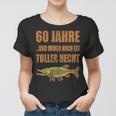 60 Jahre Geburtstag Angler Frauen Tshirt, Toller Hecht Vintage Design