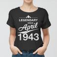 80 Geburtstag 80 Jahre Alt Legendär Seit April 1943 V2 Frauen Tshirt